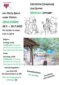 Waldhaus Kinderzeltlager 2025