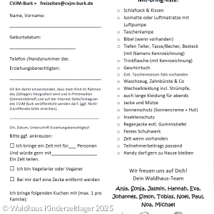 Waldhaus Kinderzeltlager 2025